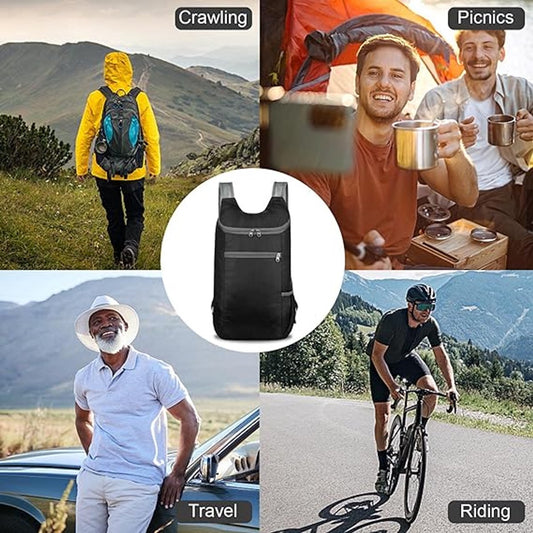Ultralight Foldable Backpack Black, One size