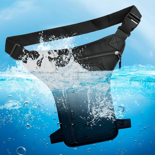 Fanny pack - Men's fanny pack - Women's fanny pack - Waterproof tactical leg bag - Fanny pack - Multifunctional motorcycle bag for men and women - Travel, camping, running, cycling