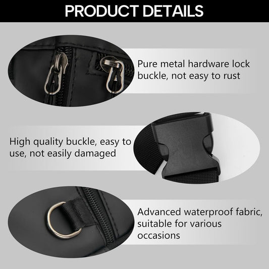 Fanny pack - Men's fanny pack - Women's fanny pack - Waterproof tactical leg bag - Fanny pack - Multifunctional motorcycle bag for men and women - Travel, camping, running, cycling - Gray