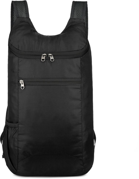 Foldable Hiking Backpack Lightweight (Black, One Size)