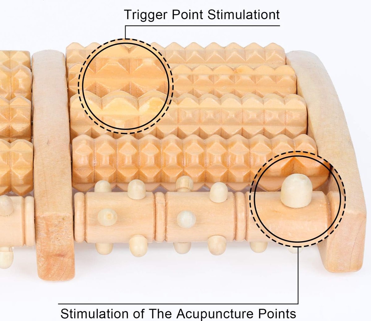 Wooden Foot Massage Roller