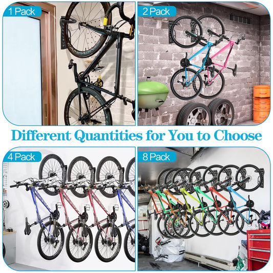 Garage Wall Mounted Bike Rack 2 Pack with Oral-B Holds 66 lbs
