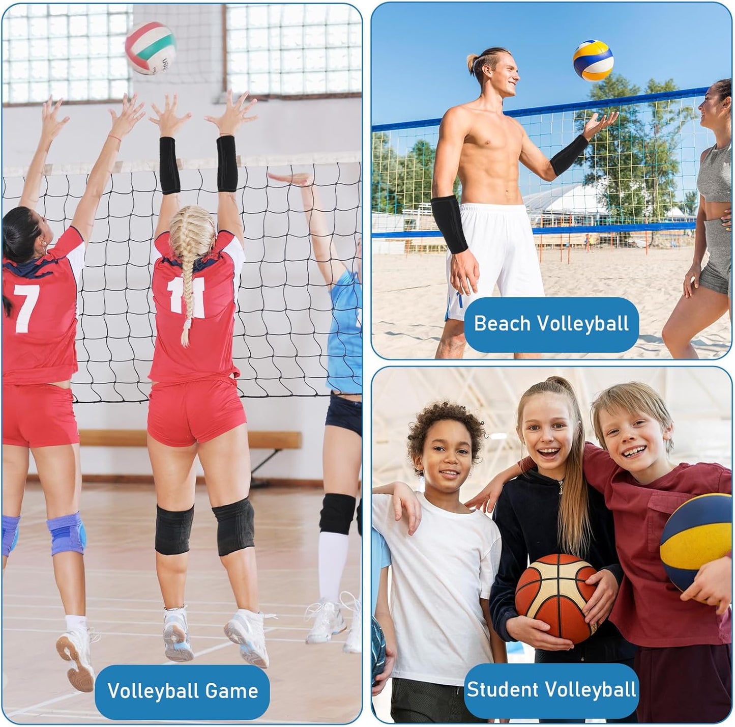 2pcs Volleyball Arm Sleeves Passing Hitting Forearm Sleeves