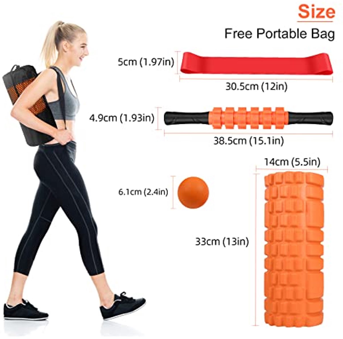 4 in 1 Foam Roller Set for Yoga