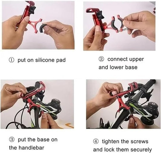 Phone holder for bicycle and motorcycle - Black