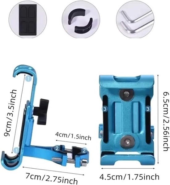 Phone holder for bicycle and motorcycle - Black