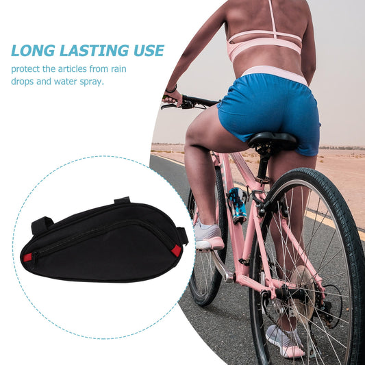 SWETRACE Bike Triangle Handlebar Bags Black Waterproof 1Pcs 9.84x4.33x3.14in