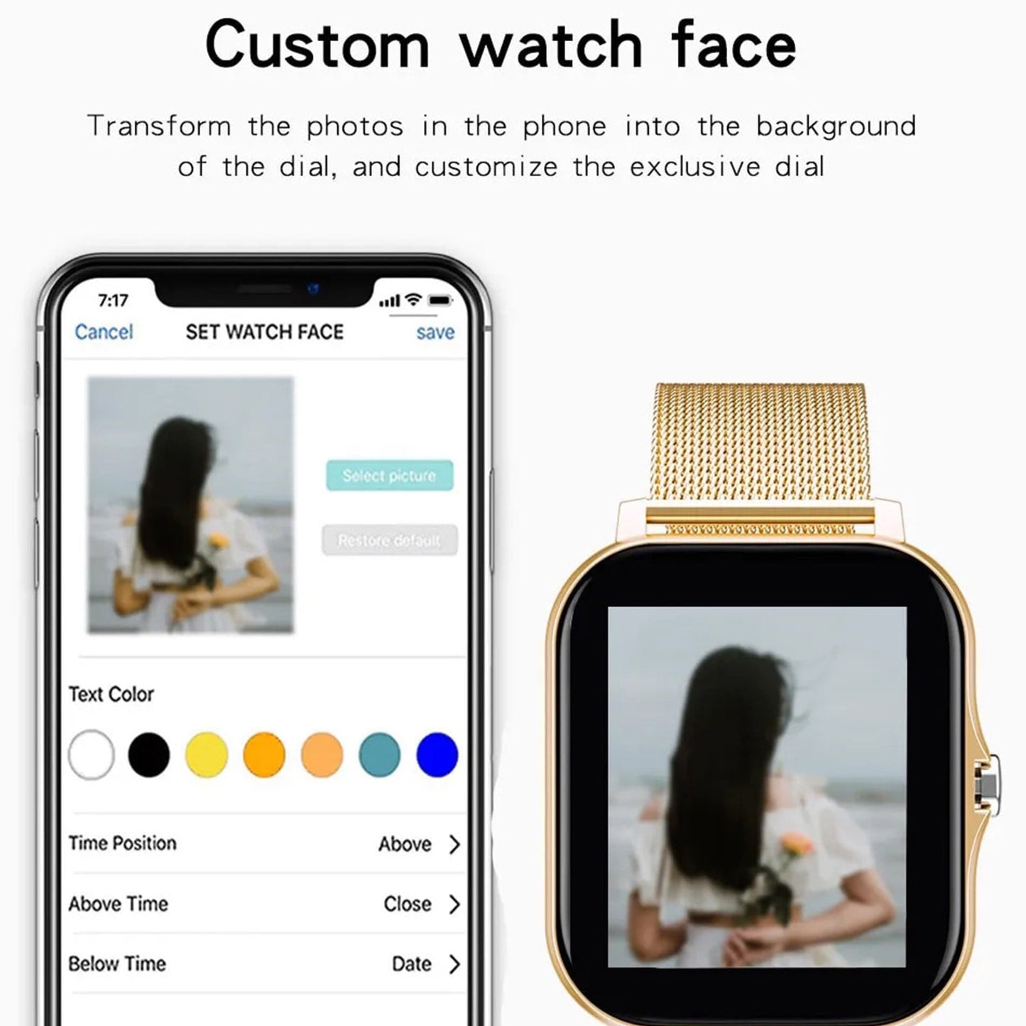 Waterproof Smart Watch with Call Function