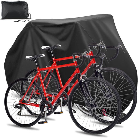 Waterproof 210D Oxford Bicycle Cover for 2 Bikes with Lock Holes