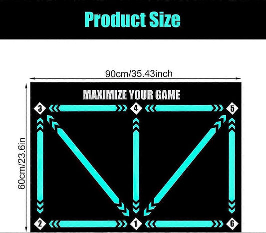 Football Step Training Mat, 60 x 90 cm Football Mat, Football Training Mat, Silent Football Mat