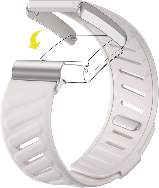 Comfort Durable Silicone Wristband Compatible with WHOOP 4.0 Band, Soft Silicone Sports Loop Strap for Men & Women, with U Shapped Connector