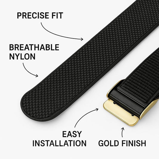 Premium Nylon Sport Band Compatible with WHOOP 4.0, Adjtable Stretch Wrist Strap for WHOOP Fitness Tracker–Breathable, Durable & Secure Fit Strap with Metal Buckle