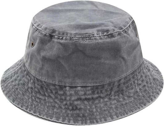 Vintage Solid Colored Bucket Hat for Men and Women