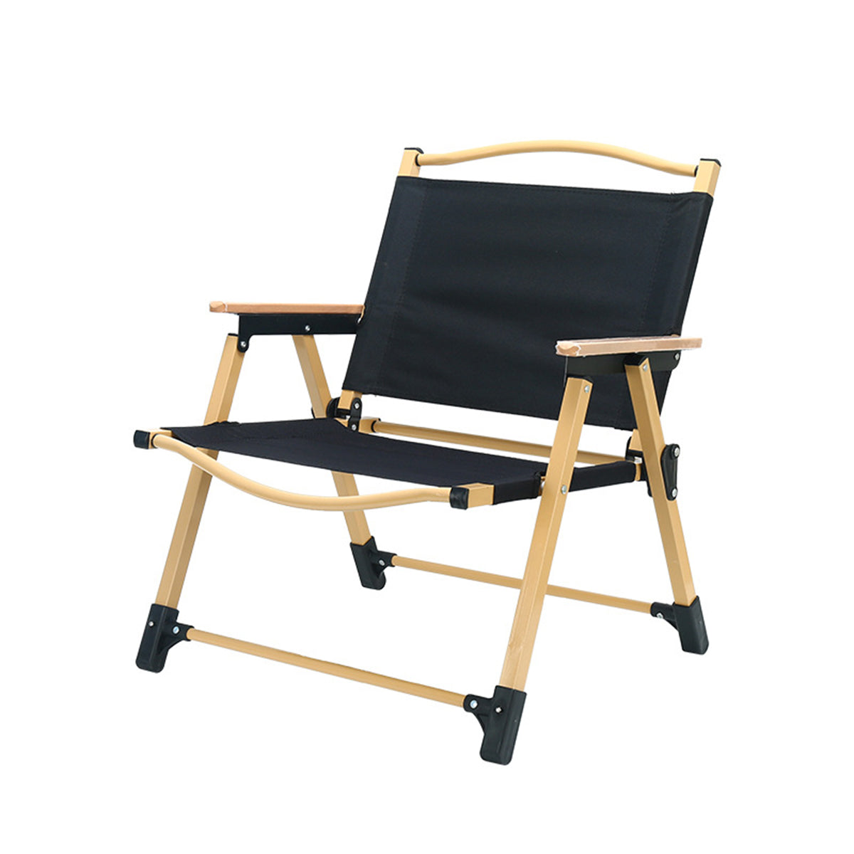Outdoor Folding Chair Portable Camping Seat Compact Foldable Chair for Picnic - Khaki