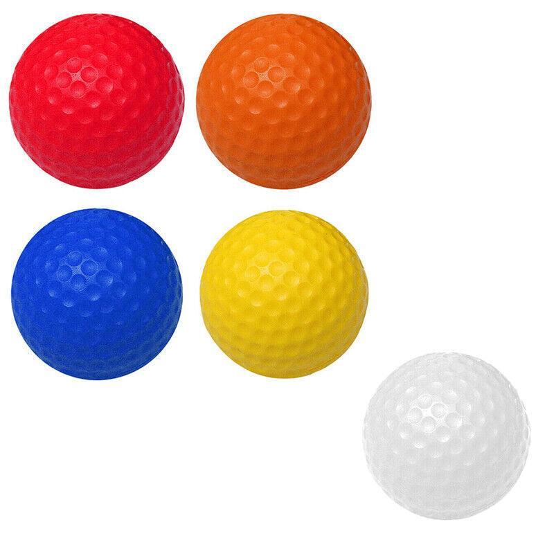 Indoor Outdoor Golf Training Foam Balls 12 Pack PU Soft Practice Accessories - Orange