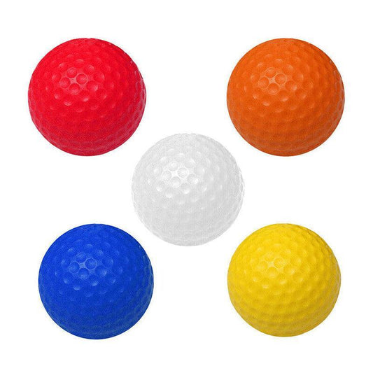 Indoor Outdoor Golf Training Foam Balls 12 Pack PU Soft Practice Accessories - Yellow