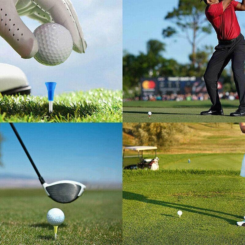 83mm Rubber Golf Tees 30PCS - Colourful Durable Plastic Tees with Soft Cushion Top