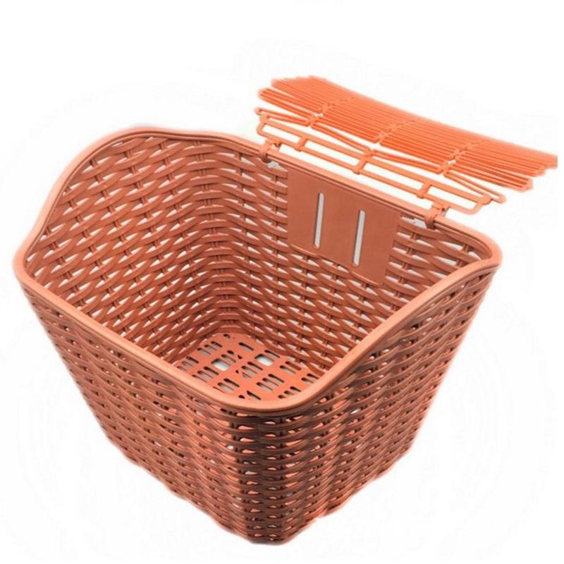 Waterproof Bike Basket With Cover Front Handlebar Black