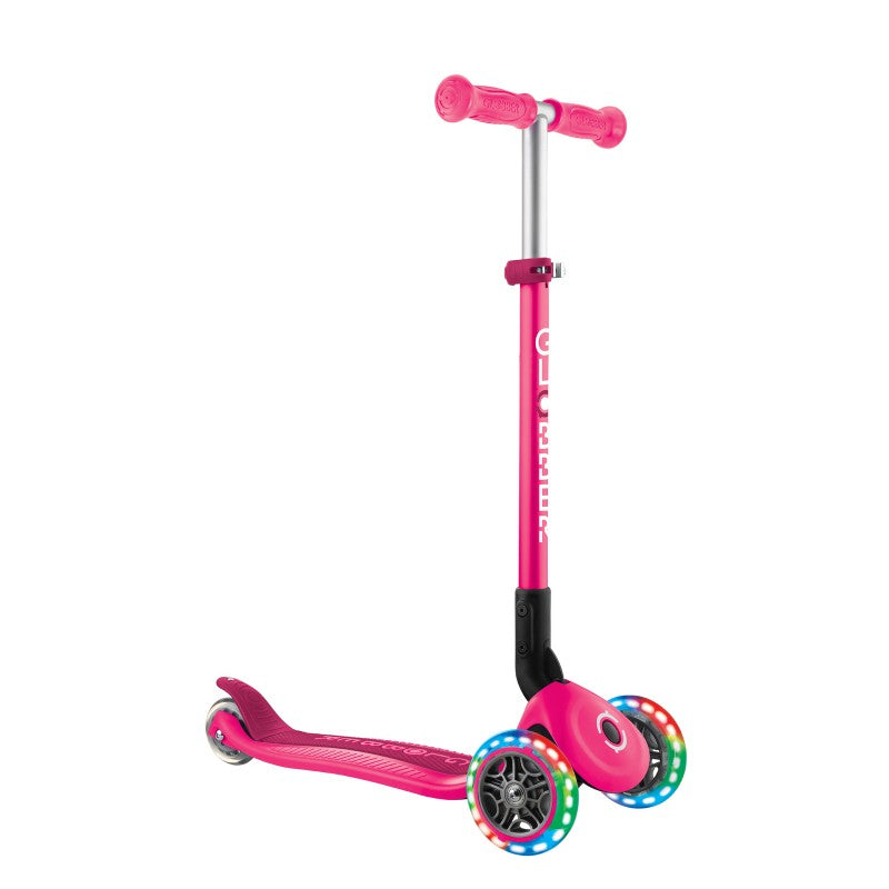 Foldable Lights Scooter - Fuchsia/Dark Pink