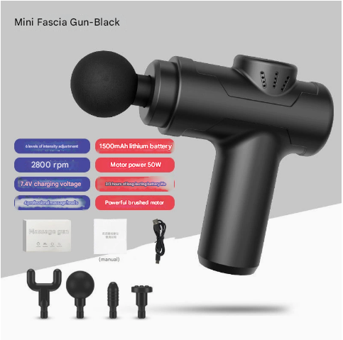 Black Portable Mini Massage Gun for Deep Tissue