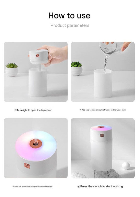 Pink 300ml USB Air Humidifier