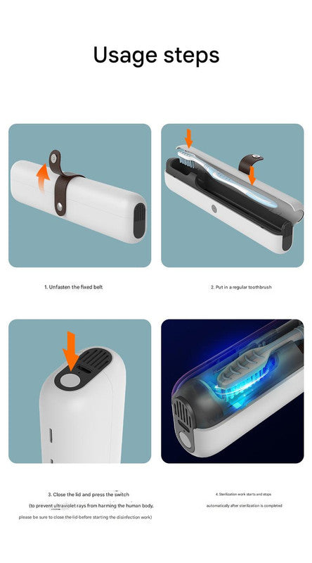 Travel UVC Toothbrush Sanitizer Box