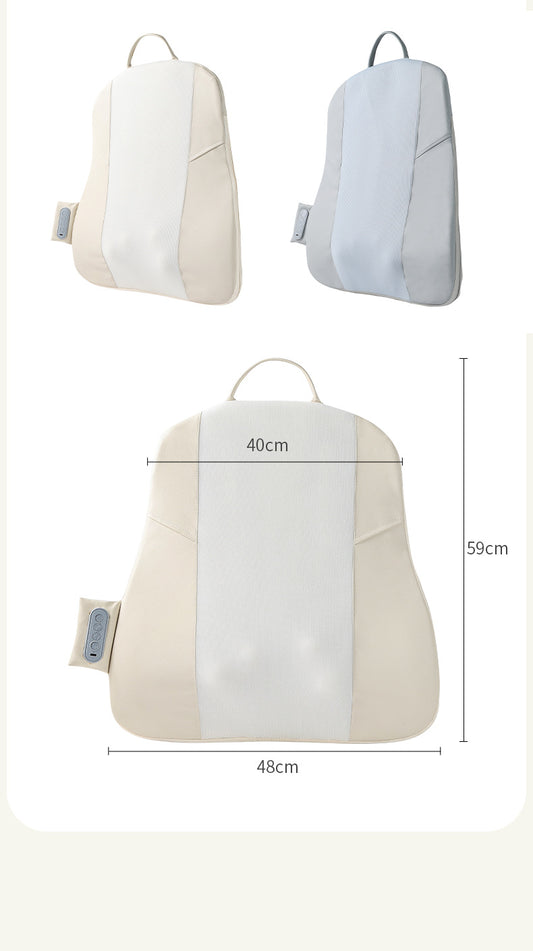 Grey Slim Wireless Shiatsu Back Massager Cushion