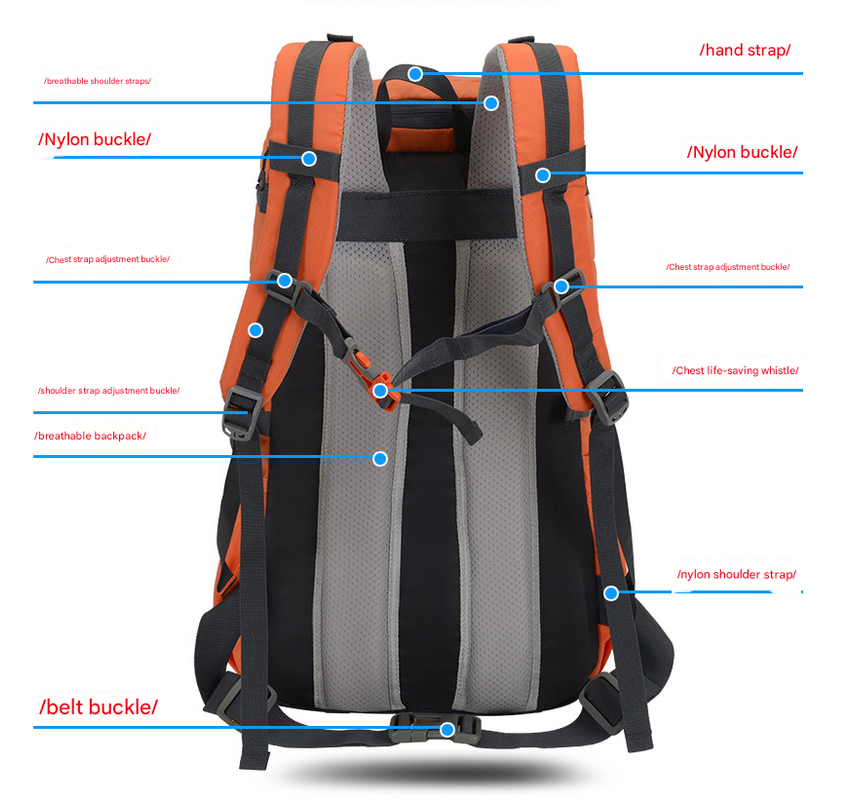 Black 20L Women's Orange Mountaineering Backpack