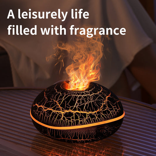 Crack color Mini USB Aromatherapy Humidifier with Flame Projection