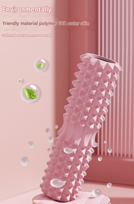 Pink Foam Roller Massager for Deep Tissue Muscle Recovery & Yoga