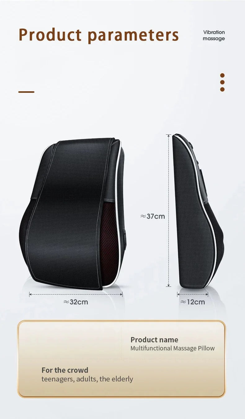 Neck Massager with Electric Traction Heating Head Support