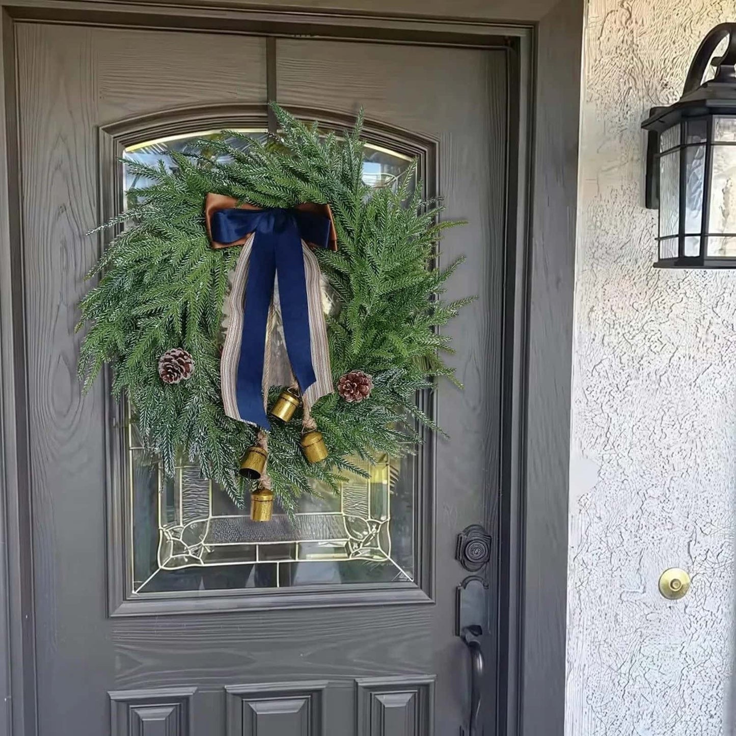 Best Christmas Wreath Artificial Norfolk Bells Ribbon | Buy Online at Furniture Things Australia