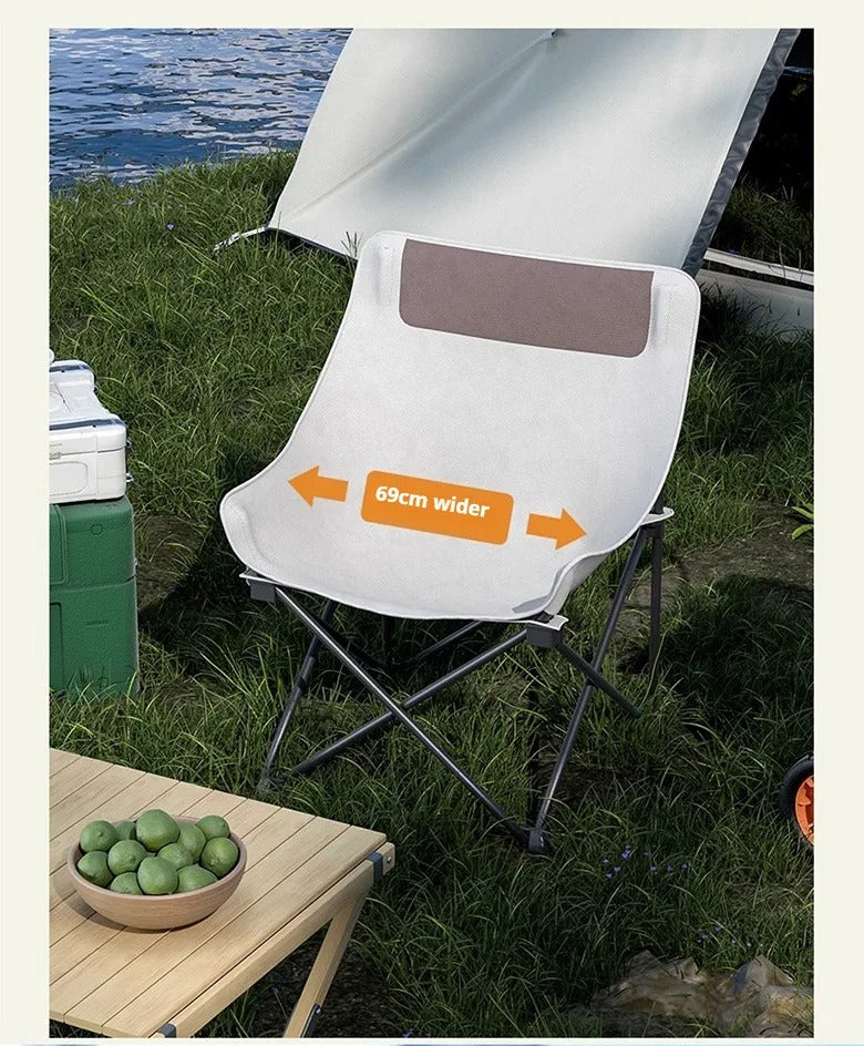 Portable Camping Moon Chair with Back Support