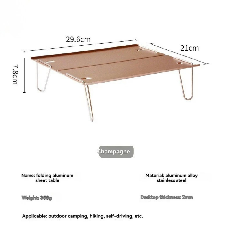 Camping Table with Foldable Aluminum Mini