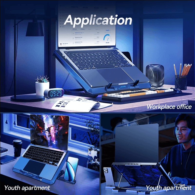 Best Laptop Cooling Pad 12 Fans Adjustable Stand | Buy Online at Furniture Things Australia
