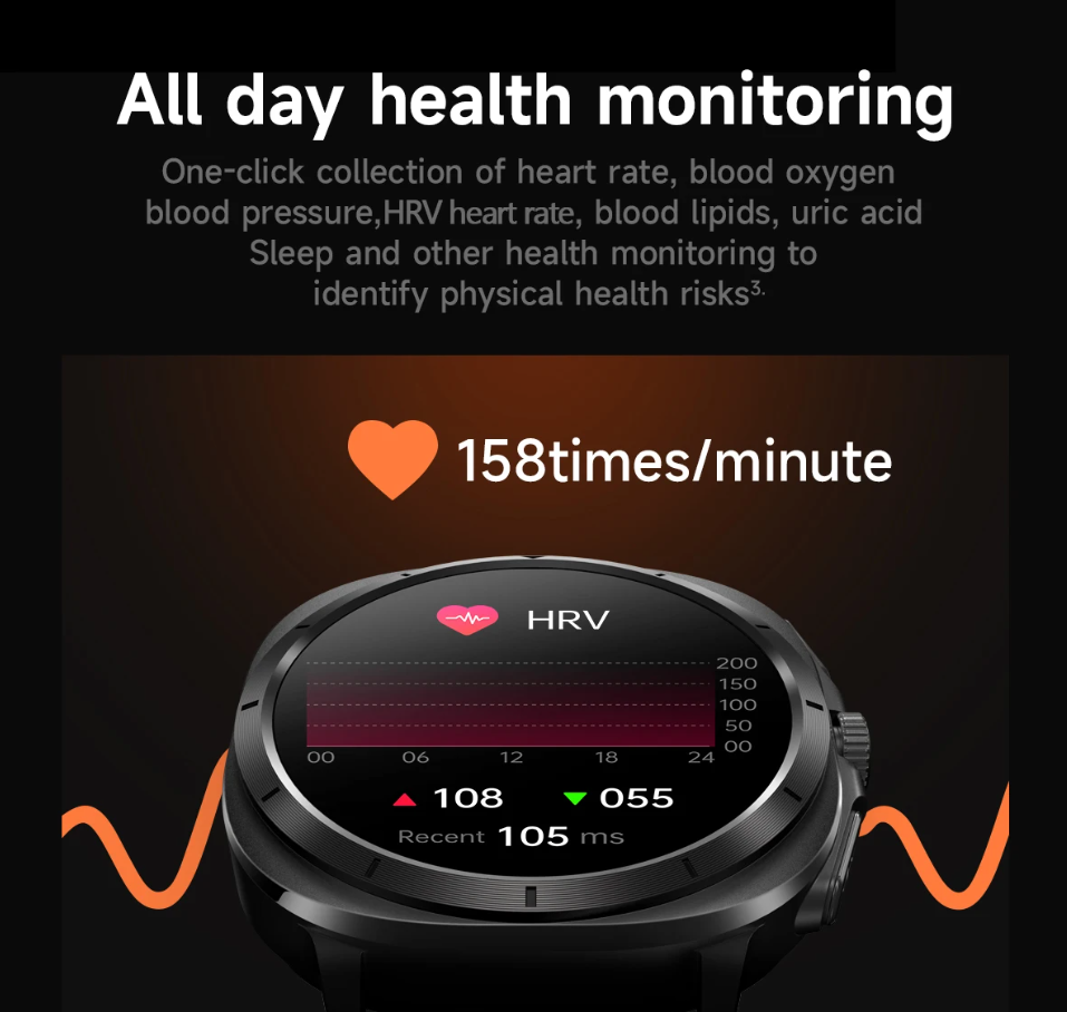Smart Watch with ECG NFC Health Tracker