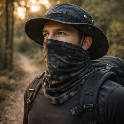 Boonie Black Python Unisex Hat with UV Protection for Hiking