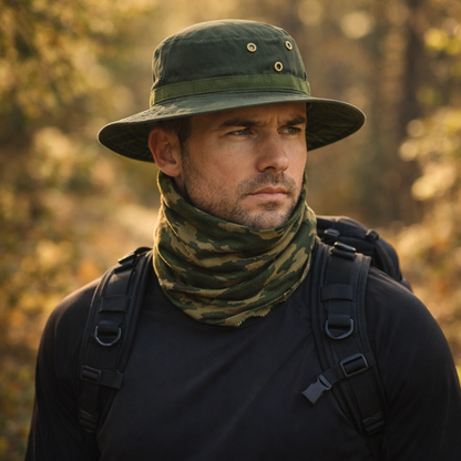 Boonie Army Green Unisex Hat with UV Protection for Hiking