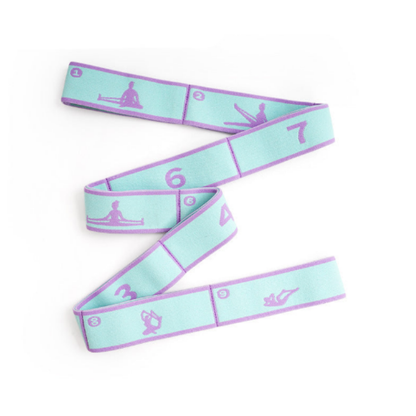 9-Loop Yoga Stretch Strap (Blue and Purple)