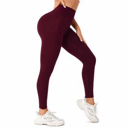 High Waist Seamless Butt Lift Yoga Leggings for Women (Peach Blush-XL)