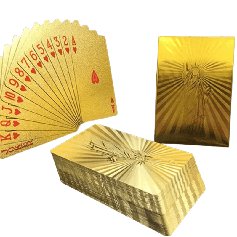Best Playing Cards Gold Foil Waterproof Durable Poker Set | Buy Online at Furniture Things Australia