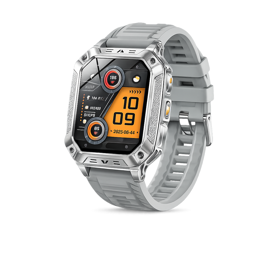 Military Smart Watch with 1400mAh Bluetooth Call (Grey)