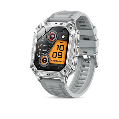 Military Smart Watch with 1400mAh Bluetooth Call (Grey)