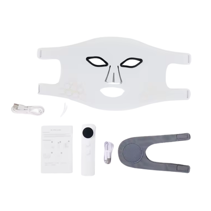 Therapy Mask Face Neck with Red Light Rechargeable LED