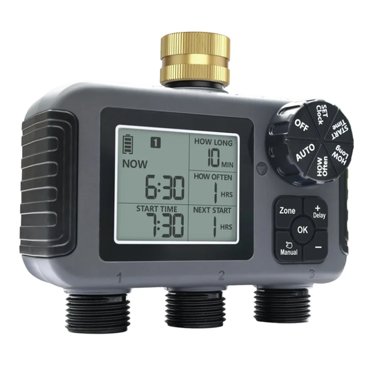 3-Outlet Automatic Water Timer Irrigation Controller