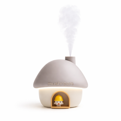 Portable Mushroom Humidifier with 7 Color Sunset Lightm (Pink)