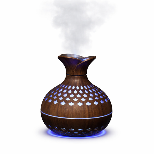 Portable USB Humidifier with 7-Color LED Night Light (DarkWood)