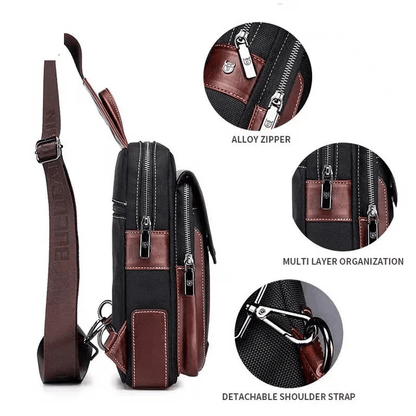 Best Men Chest Bag with Genuine Leather Business Shoulder | Buy Online at Furniture Things Australia