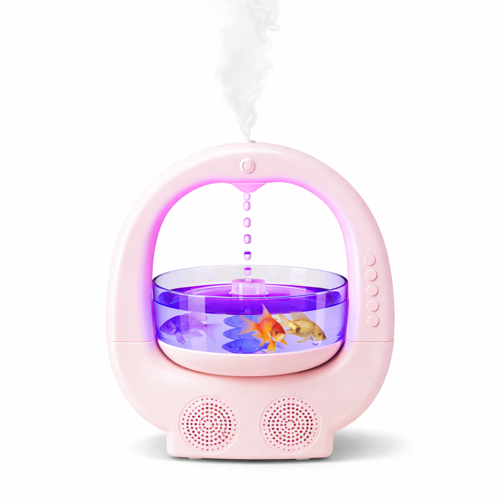 Pink 3 In 1 Anti-Gravity Humidifier Multifunctional Aromatherapy Machine