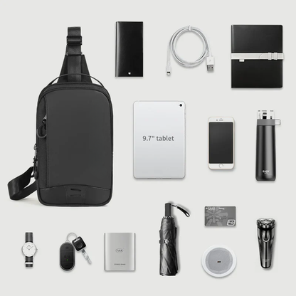 Men Chest Bag with 9.7 Inch iPad Waterproof